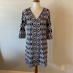 [mudpie] Black/White Pattern Dress - Size Small